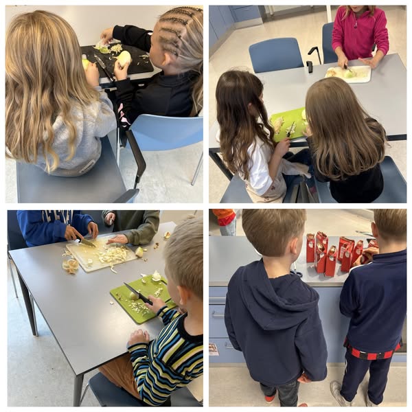 En collage av et barn